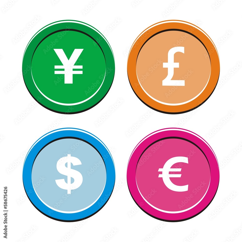 currency round icon sets currency round icon sets