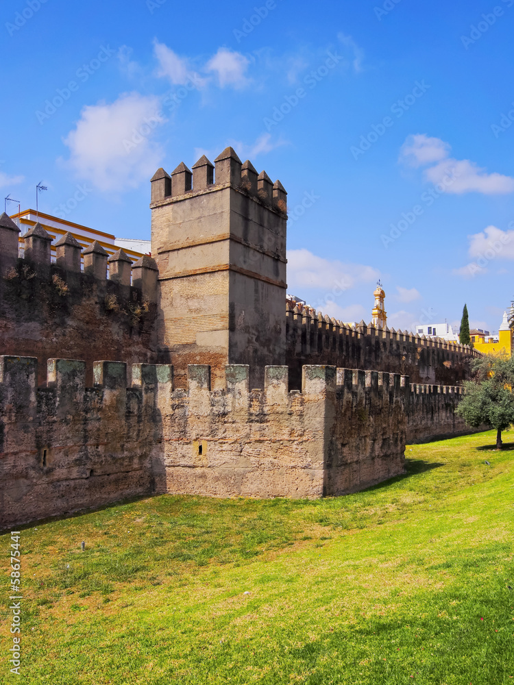 Obraz premium Walls of Macarana in Seville, Spain