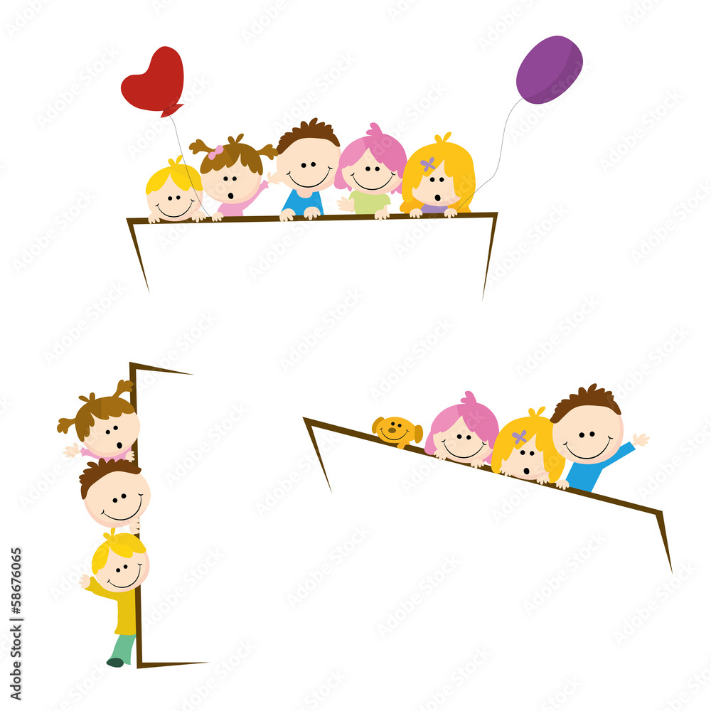 Naklejka premium cartoon kids