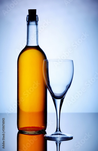 White wine with glass