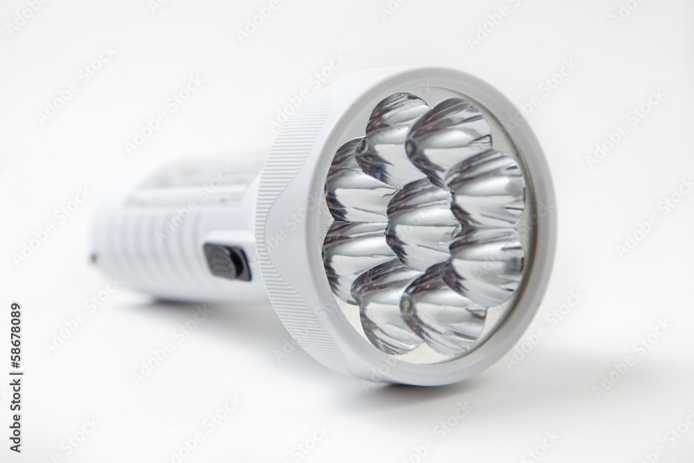 white electric Torch on white background 2 white electric Torch on white background 2