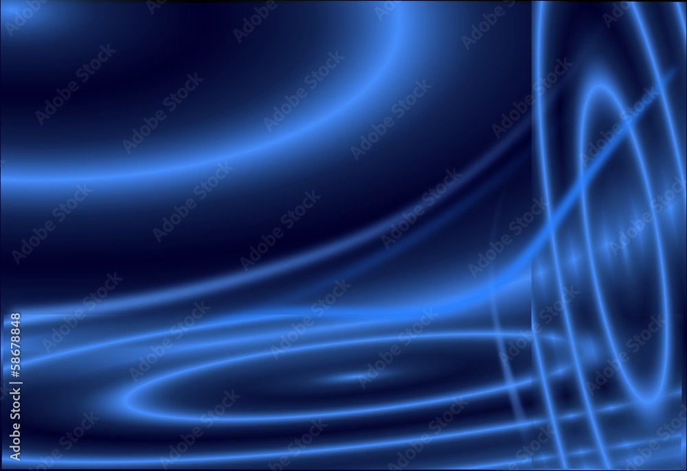 blauer Hintergrund mit abstrakter Trompete