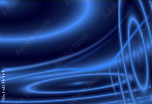 blauer Hintergrund mit abstrakter Trompete