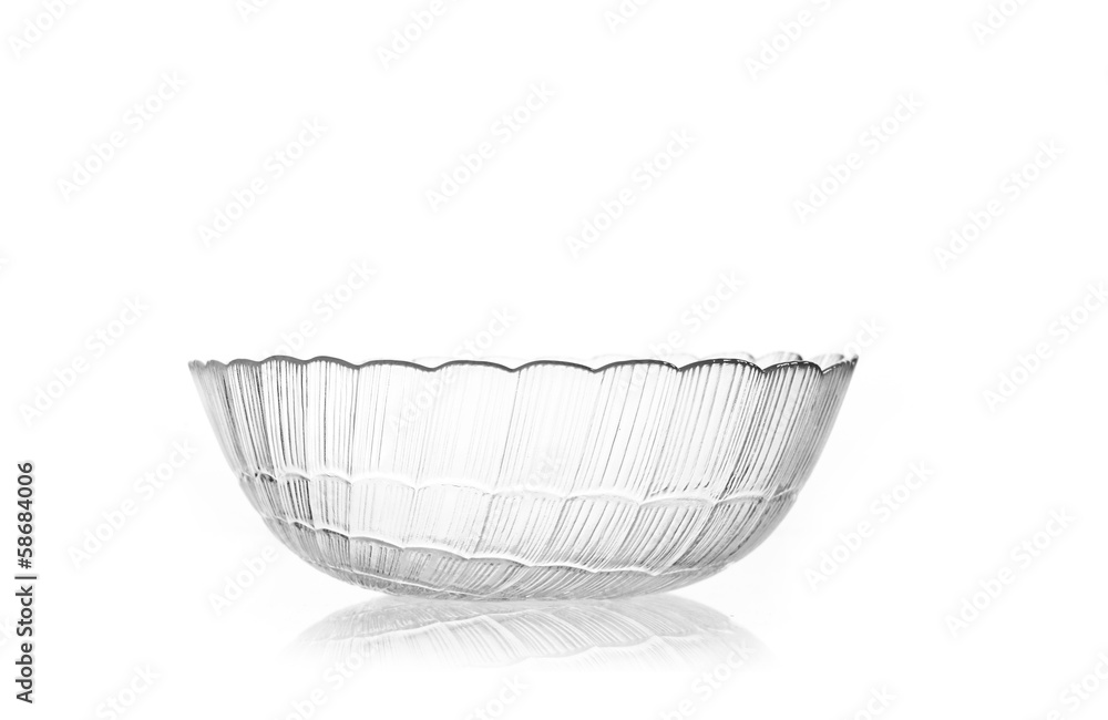 empty vase of glass, isolated on a white background empty vase of glass, isolated on a white background
