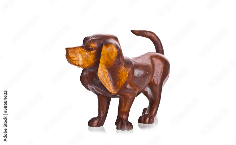 Dog Sculpture isolated  on white background