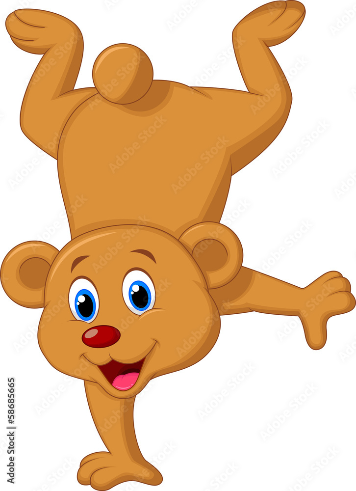 Obraz premium Cute brown bear cartoon