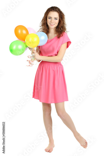 Beautiful young girl in dre...