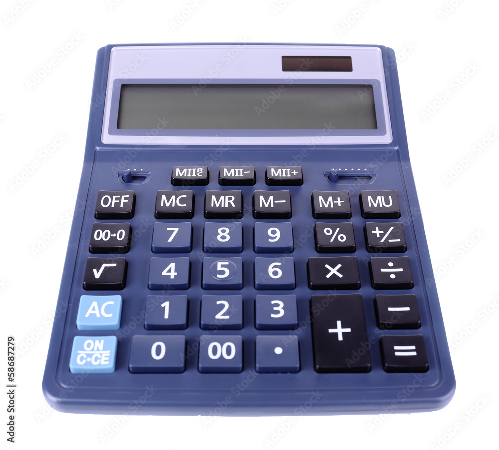 Digital calculator isolated on white Digital calculator isolated on white