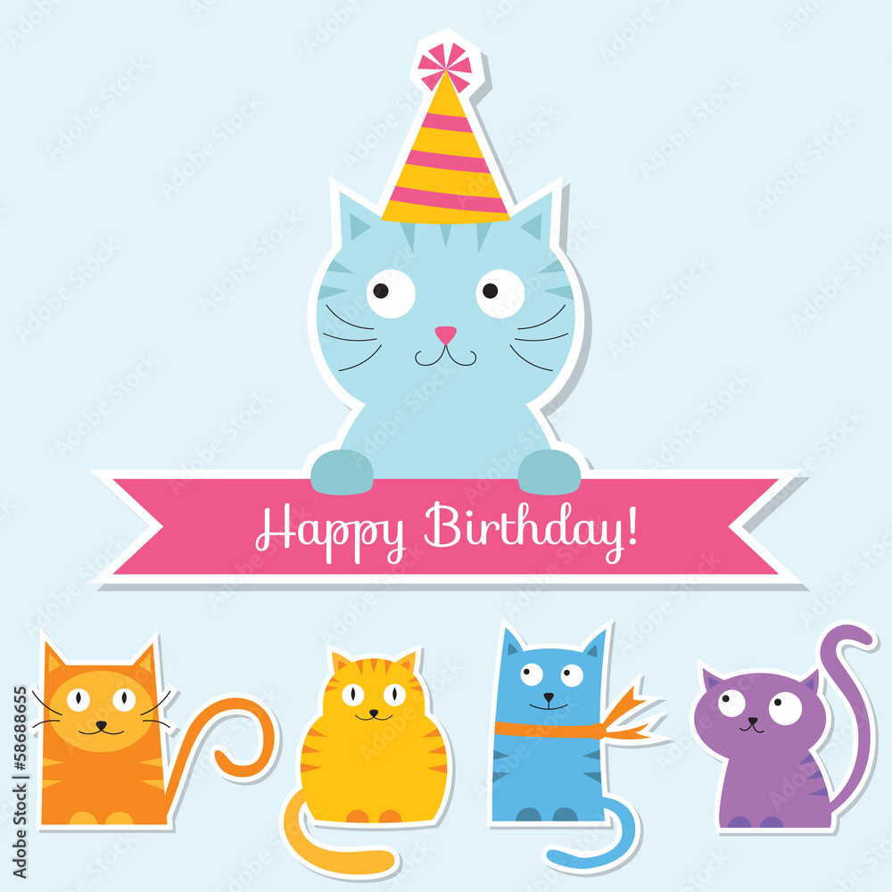 Birthday cats set Birthday cats set