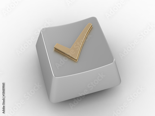 Keyboard button with check ...