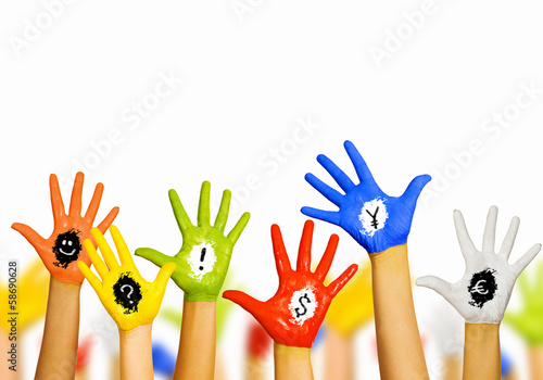 Hands in paint