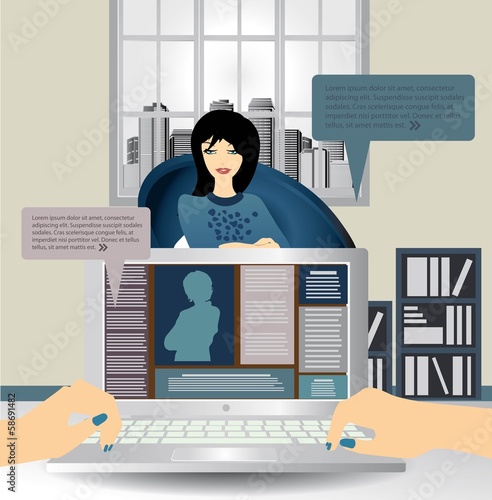 Job interview concept.