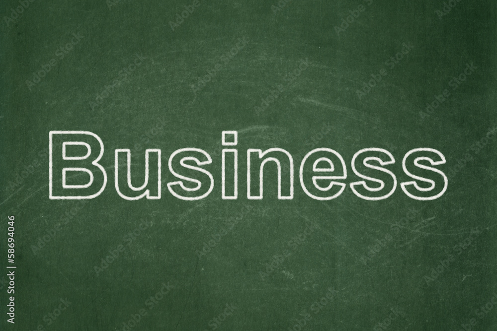 Finance concept: Business on chalkboard background Finance concept: Business on chalkboard background