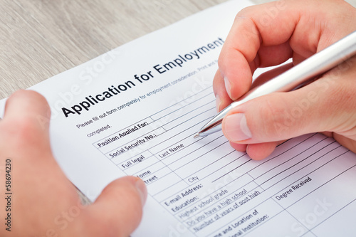 Hand Filling Application For Employment