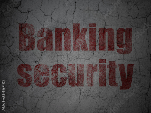 Security concept: Banking Security on grunge wall background