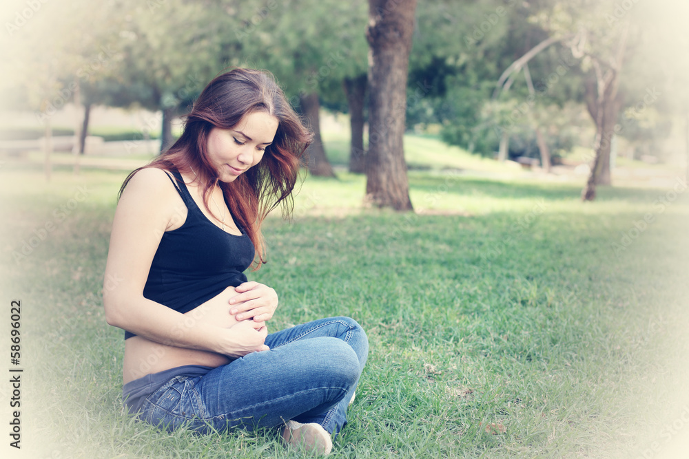 beautiful pregnant woman outdoors beautiful pregnant woman outdoors
