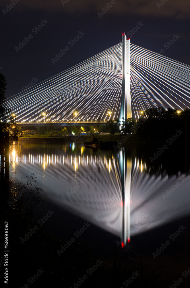 Obraz premium Redzinski bridge in Wroclaw, Poland