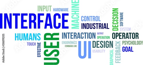word cloud - user interface