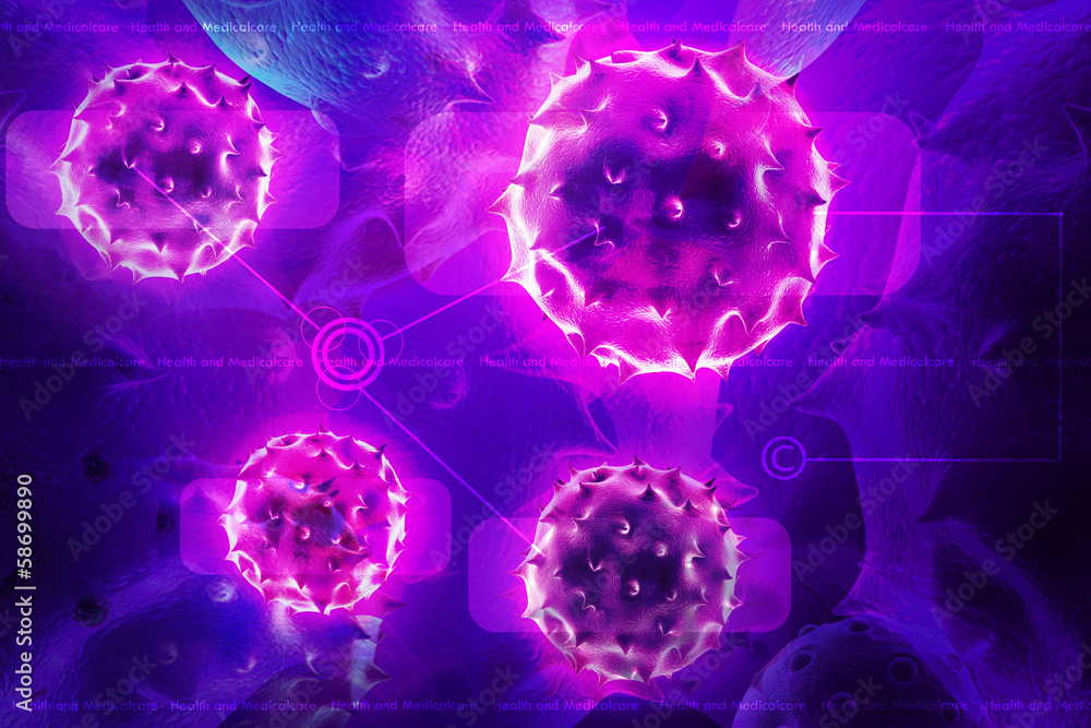 3d virus on a attractive background 3d virus on a attractive background