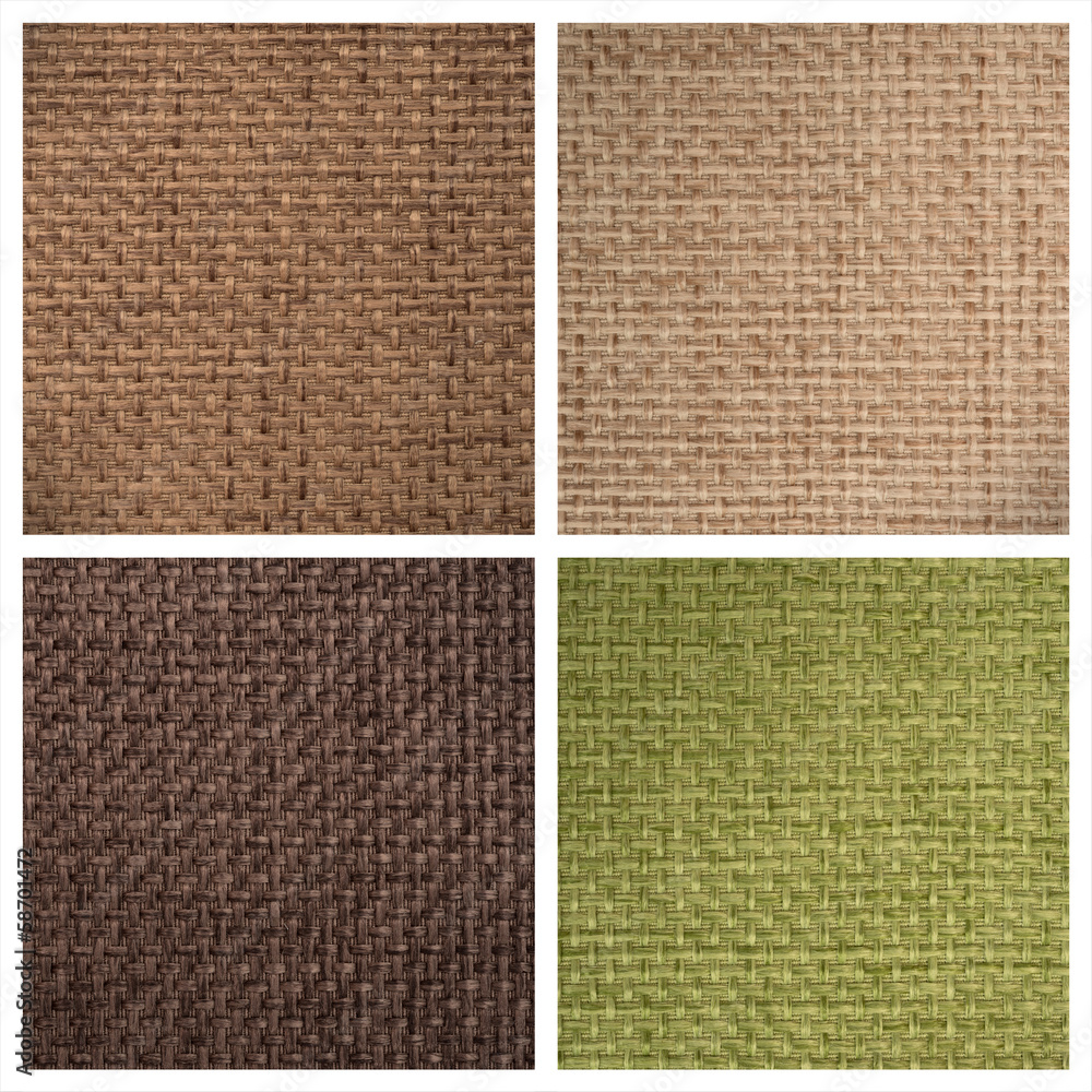 Fototapeta premium Set from four textile backgrounds