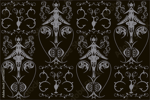 PAPEL PINTADO NEGRO GRIS