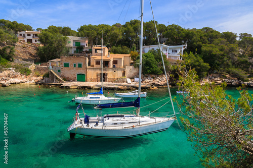 Photos Yacht boats bay small fishing village of Cala Figuera, Majorca