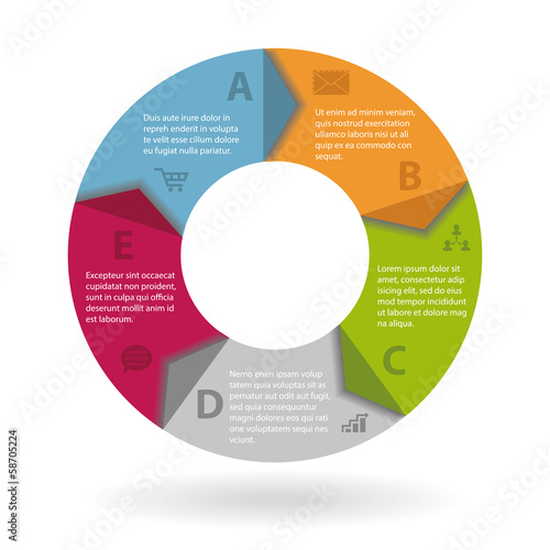 Round infographics concept