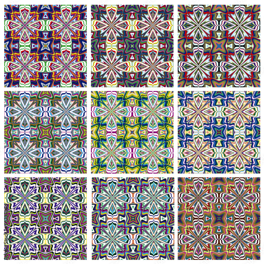 Ethno Pattern with spiritual symbols for quilting Ethno Pattern with spiritual symbols for quilting