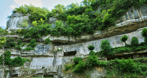  La Roque Saint Christophe troglodytic site in Perigord photo