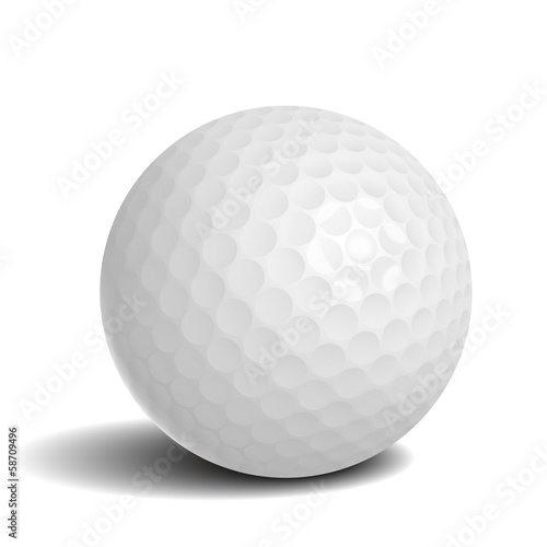 Golf ball with shadow