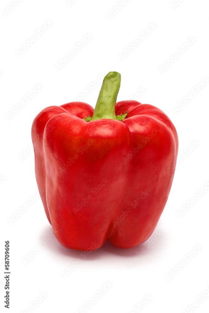 Red Sweet Bell Pepper isolated on white Red Sweet Bell Pepper isolated on white