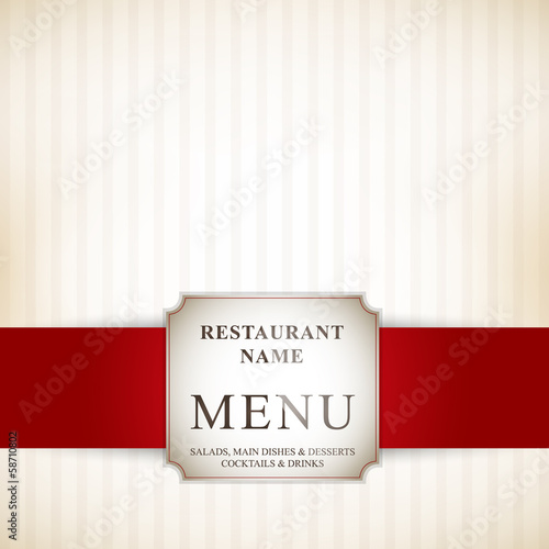 Restaurant menu