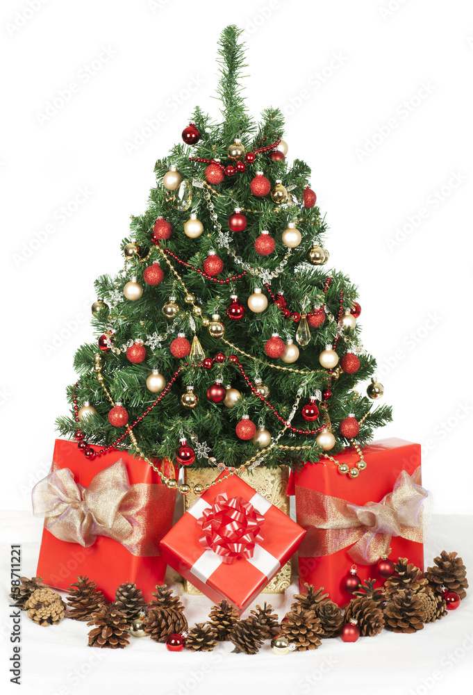 Christmas tree and gifts