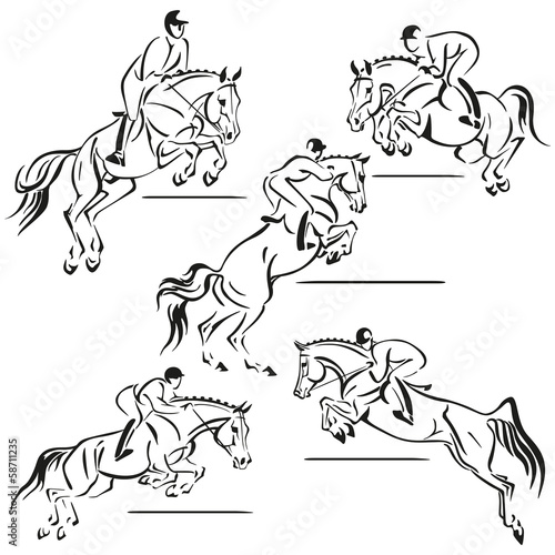 jumping riders