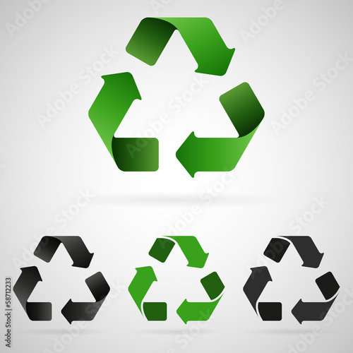 Vector recycling icons