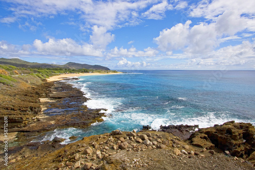 View from Halona  Oahu  Hawaii.