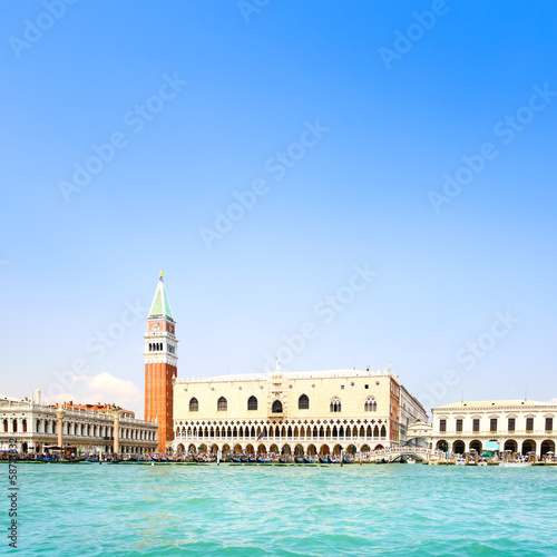 Venice landmark, Piazza San Marco and Doge Palace. Italy