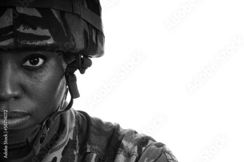 Black Female Soldier