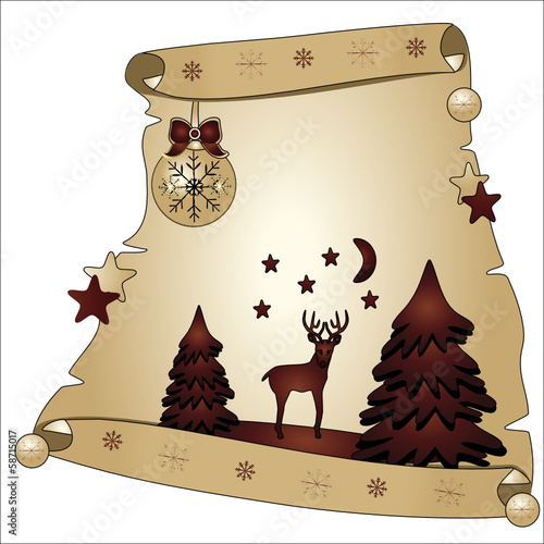 weihnachtliche Schriftrolle