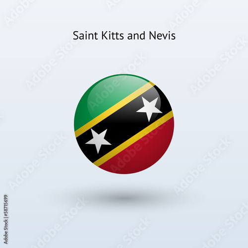 Free Download Saint Kitts and Nevis round flag. - GFXLoad