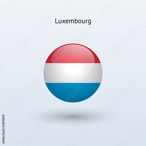 Luxembourg round flag. Vector illustration. Free Download Luxembourg round flag. Vector illustration. - GFXLoad