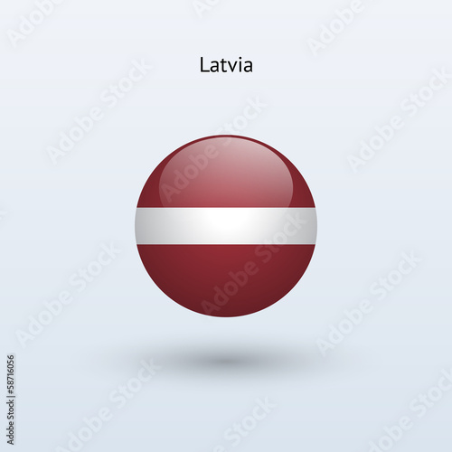 Latvia round flag. Vector illustration. Free Download Latvia round flag. Vector illustration. - GFXLoad