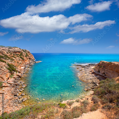 Formentera Cala en Baster in Balearic Islands of Spain