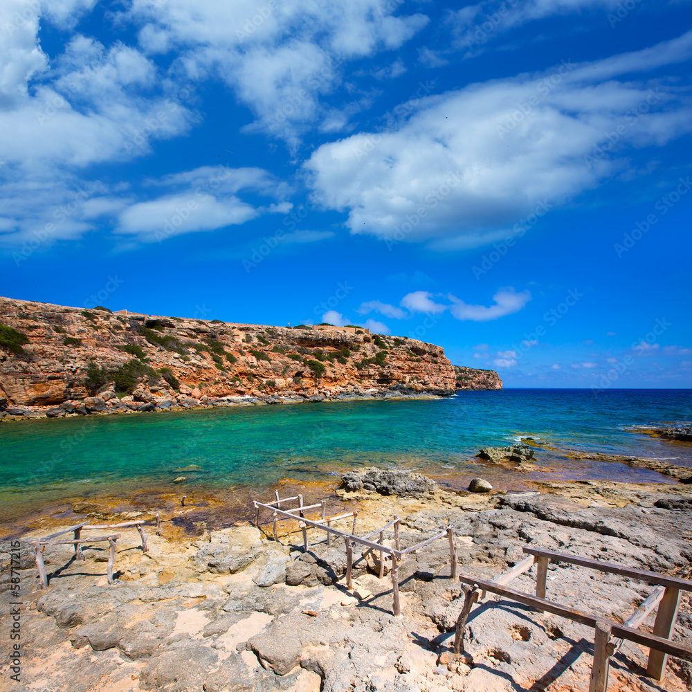 Formentera Cala en Baster in Balearic Islands of Spain