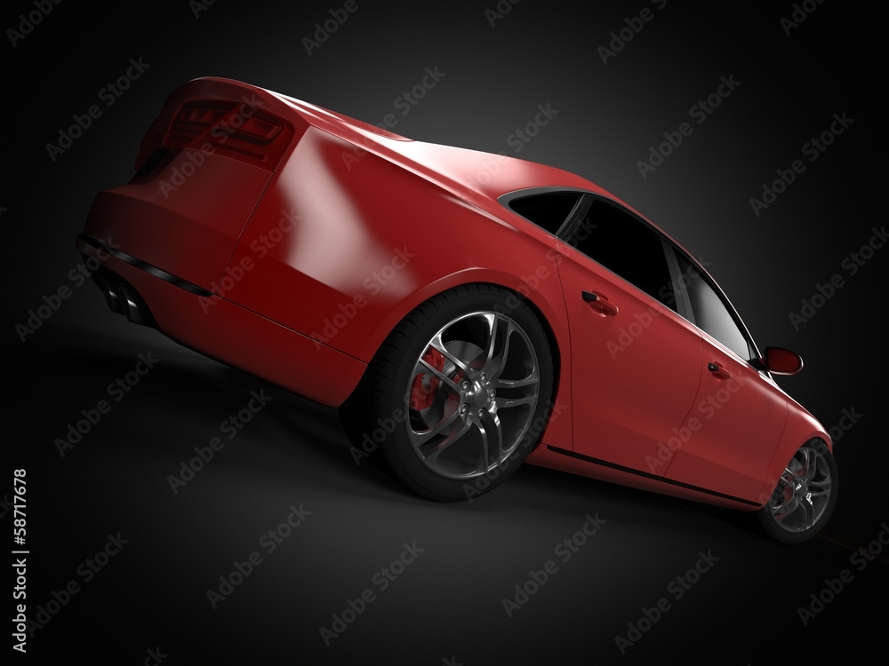 illustration of a concept sports sedan illustration of a concept sports sedan