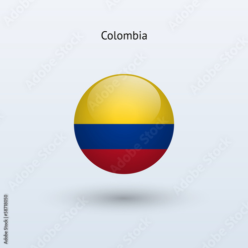 Free Download Colombia round flag. Vector illustration. - GFXLoad