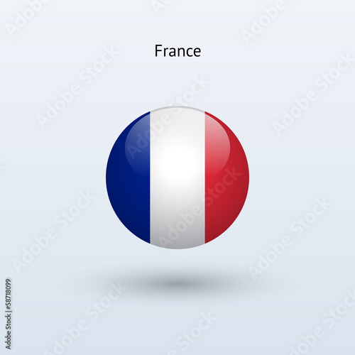 France round flag. Vector illustration. Free Download France round flag. Vector illustration. - GFXLoad