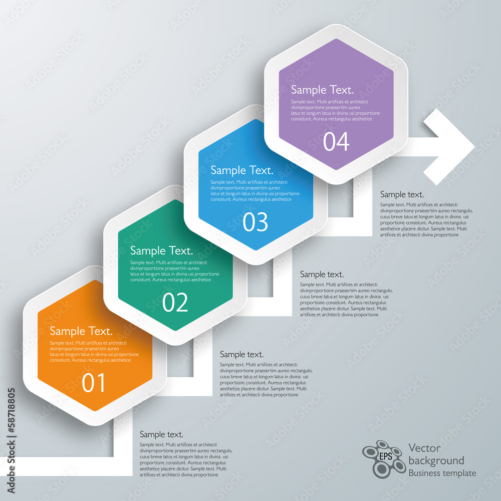 Infographics Vector Background 4-Step Process Infographics Vector Background 4-Step Process
