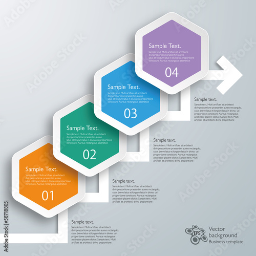 Infographics Vector Background 4-Step Process