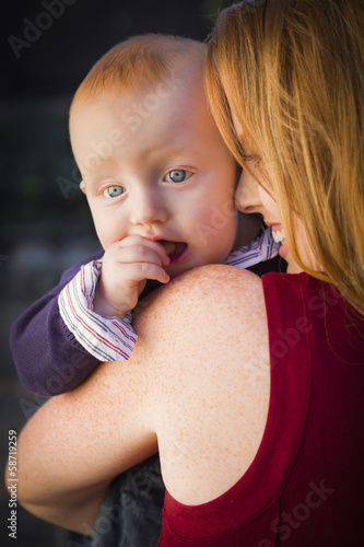 Cute Red Head Infant Boy Po...